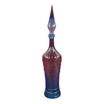 Bouteille génie Empoli en verre, Italy vintage 1960, modèle assez rare 58 cm