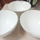 Lot de 3 bols à facettes en porcelaine blanche