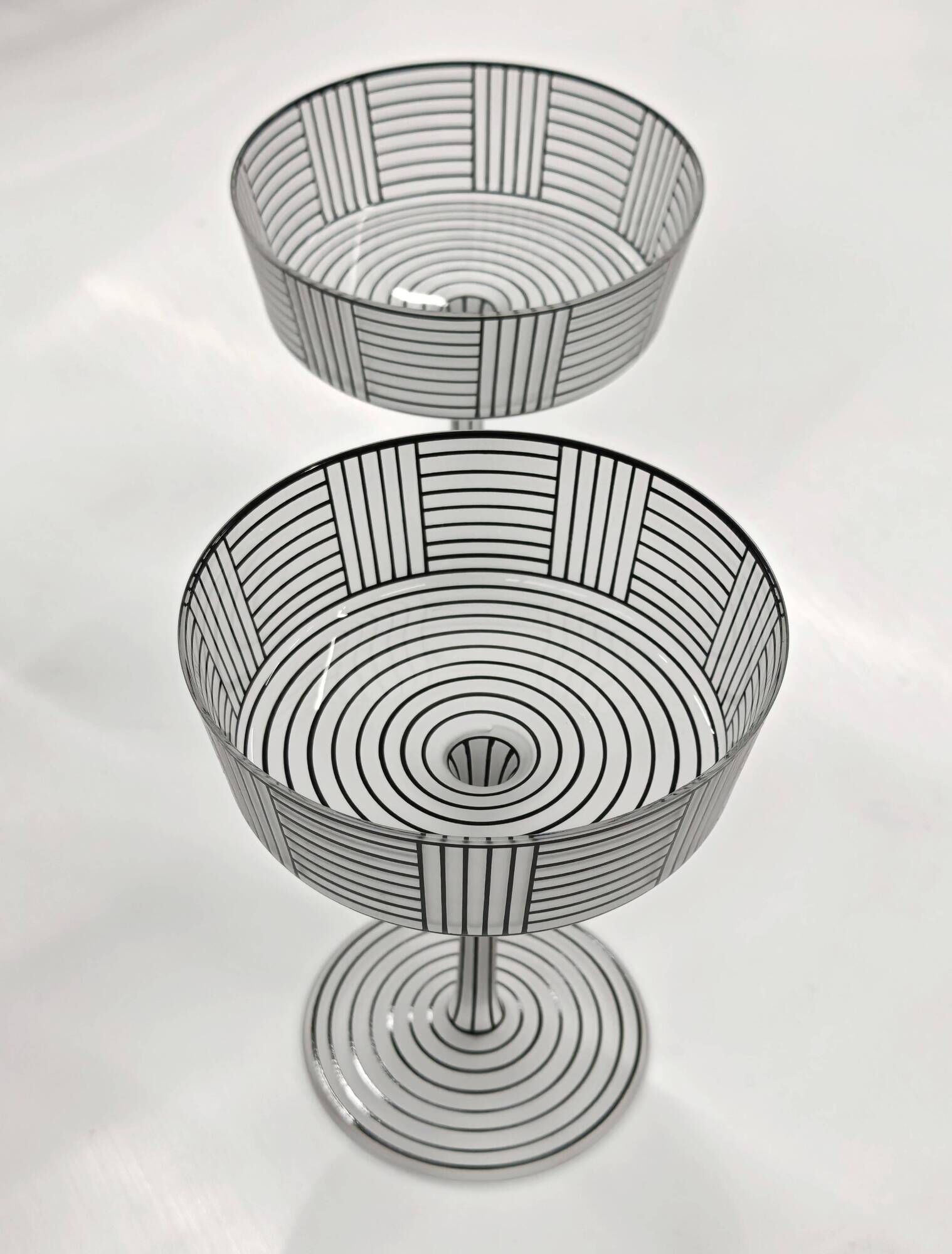 Set of 6 Champagne Coupes Series B by Josef Hoffmann for Wiener Werkstätte
