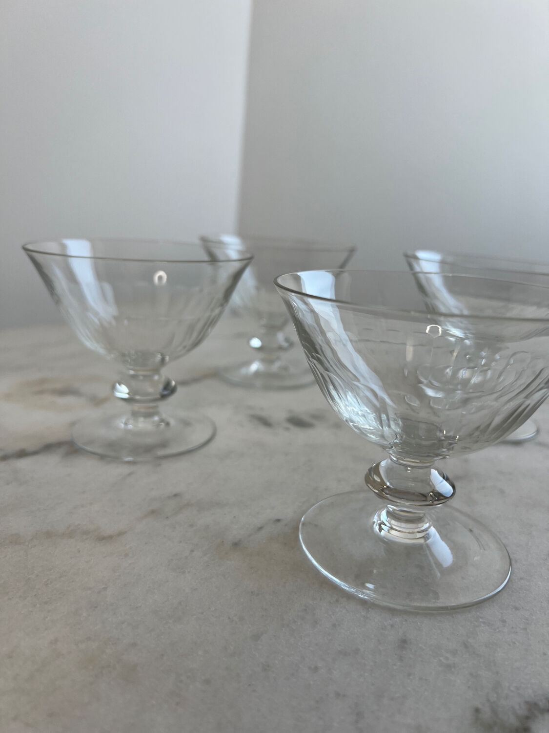 Lot de 4 verres en cristal
