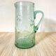 Bubbled glass water pitcher