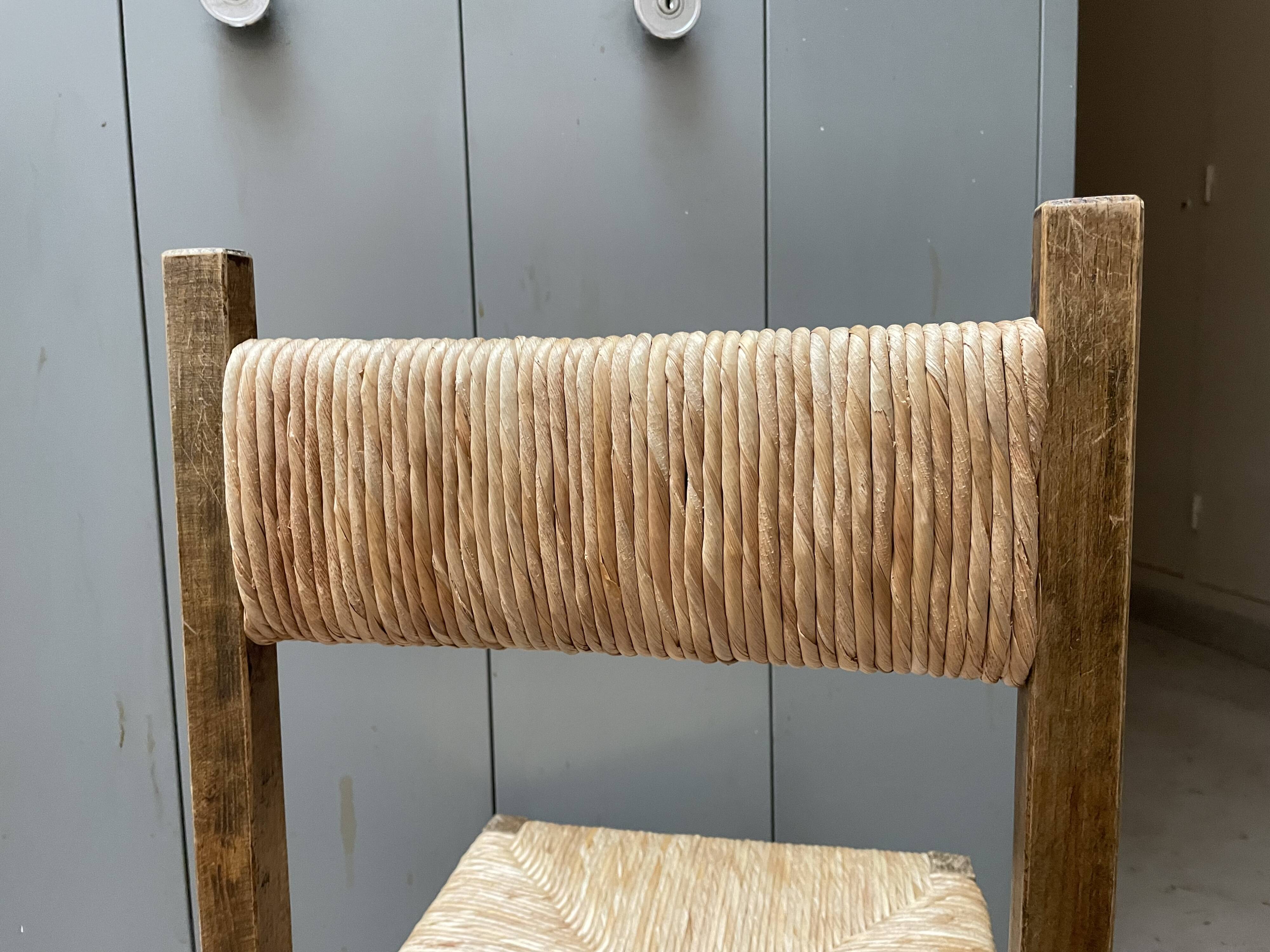 Chaise empaillé vintage