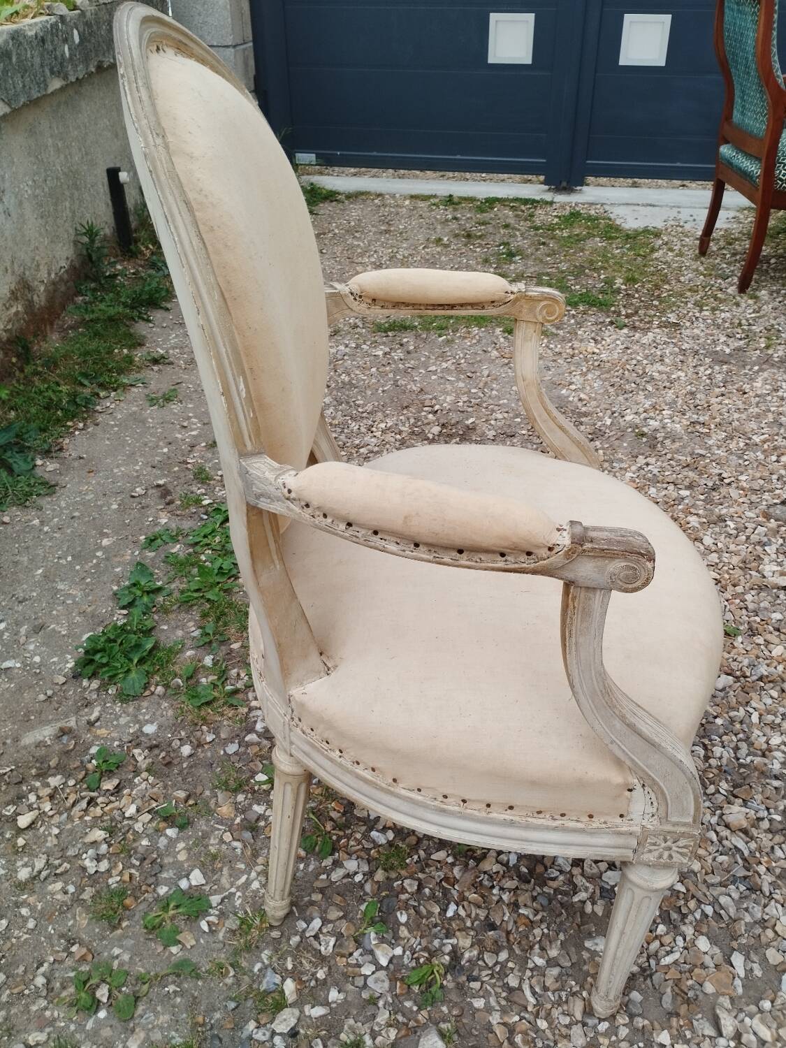 Antique armchair in Louis XVI style, 19th century.