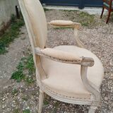 Antique armchair in Louis XVI style, 19th century.