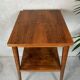 Vintage (tall) side table / plant table on wheels