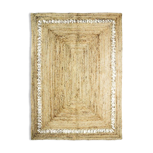 Tapis en jute motif ajouré