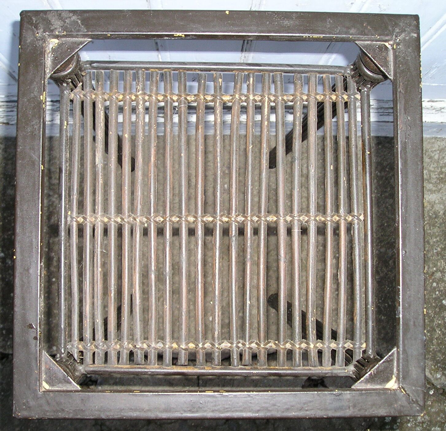 Metal and glass top side table