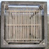 Metal and glass top side table