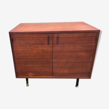 Meuble de rangement petite enfilade en teck vintage de style scandinave  années 60