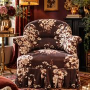 Napoleon III toad chair – Antique structure, floral fabric