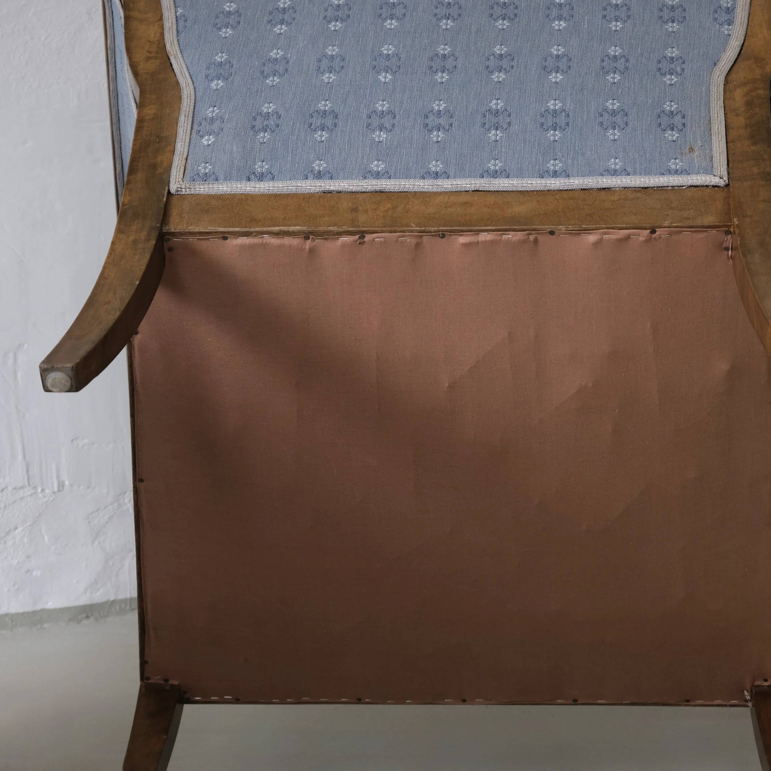 Chaises en satin de bouleau Biedermeier | Suède | ensemble de 2