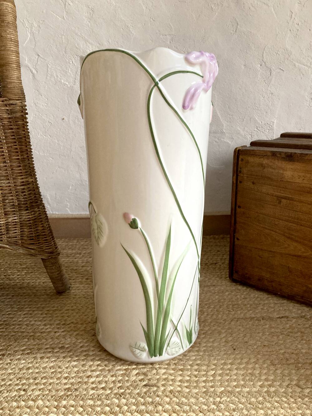Art Deco style earthenware umbrella stand