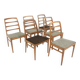 Set of 6 Scandinavian "Reno" chairs in oak, Bodafors, Sweden, 1960.