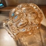 Tulip in iridescent golden glass