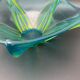 Vintage blue and green coloured glass cup