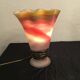 Vase lamp in glass paste and bronze signed Florea SILVIU