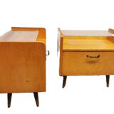 Pair of vintage bedside tables / sofa end tables from the 50s and 60s