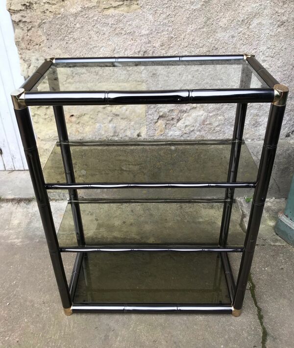 Etagère design en métal façon bambou
