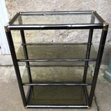 Bamboo-style metal design shelf