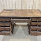 1930s English flat desk in oak