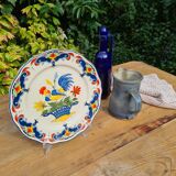 Assiette ancienne Moulin des Loups série 1880 modèle Lille "le coq"