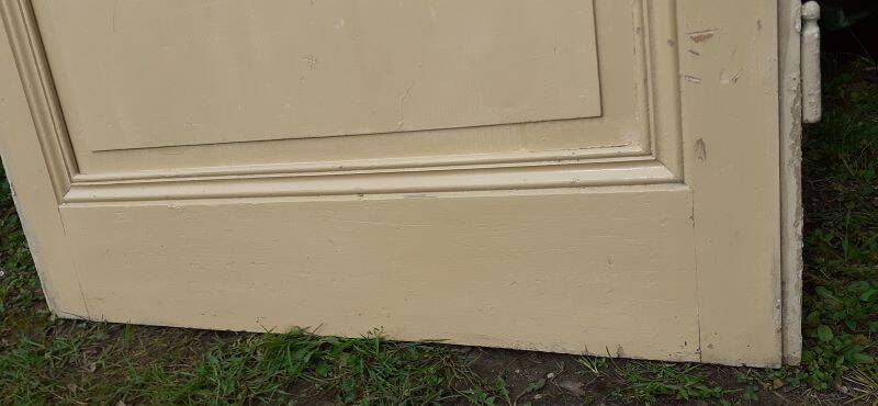 Glass communication door h221.5x90cm old 4 panes without interior glazing