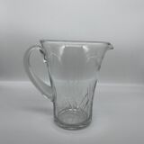 Chiseled crystal pitcher