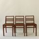 3 chairs model 103 with a lattice seat by René Gabriel, 1940s