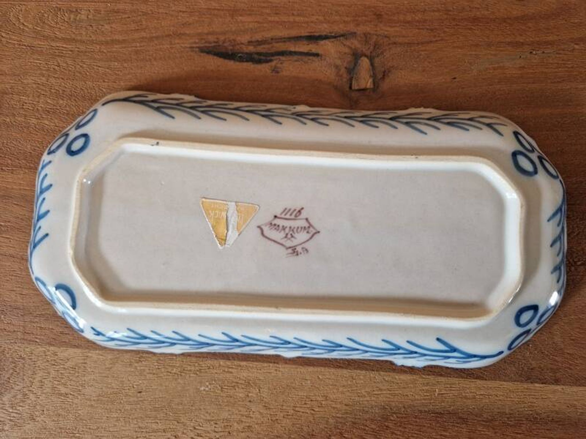 Plat à cake ou à harengs en faience de Royal Tichelaar Makkum
