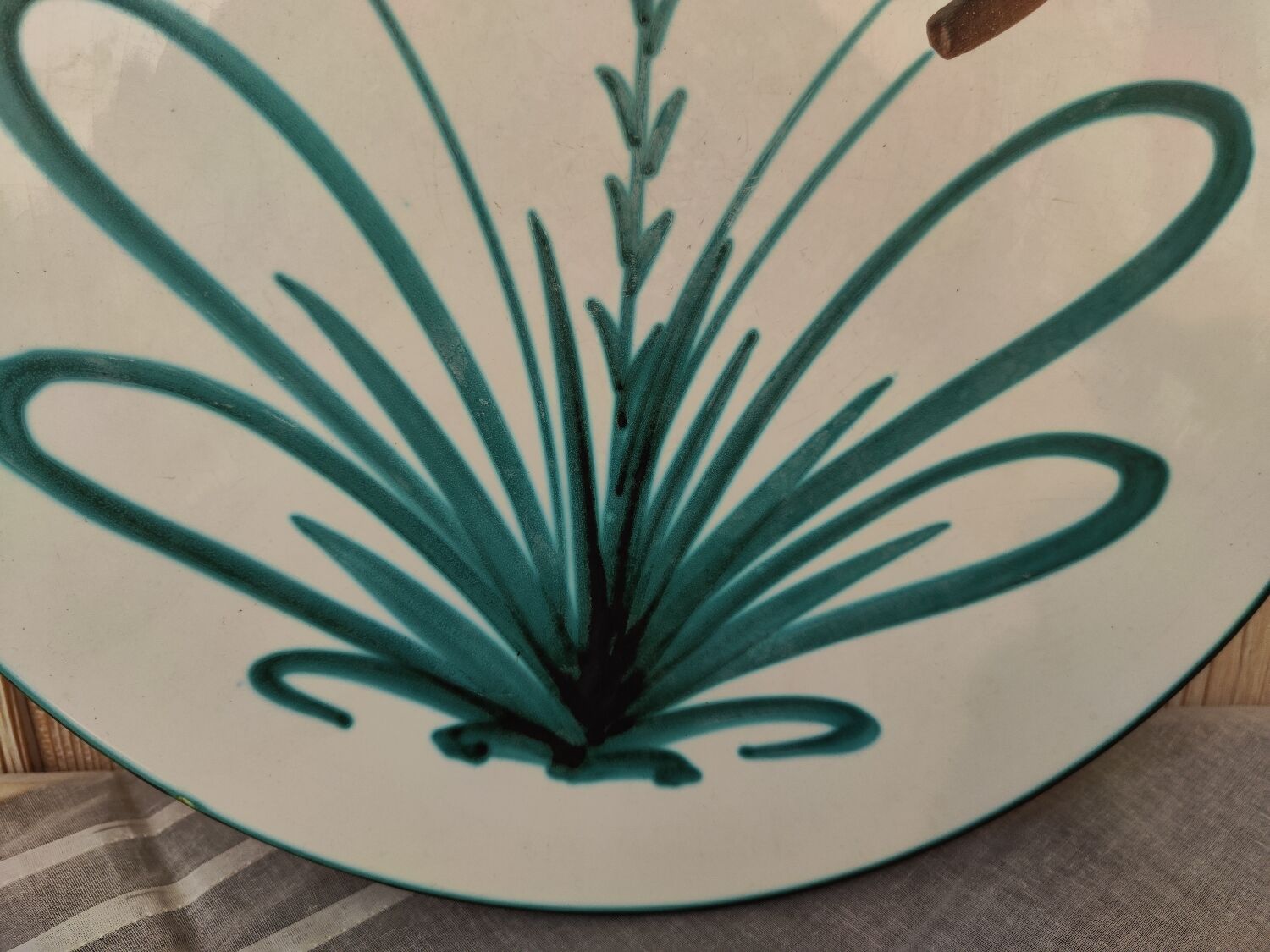 Large flowery dish by Robert Picault's workshop