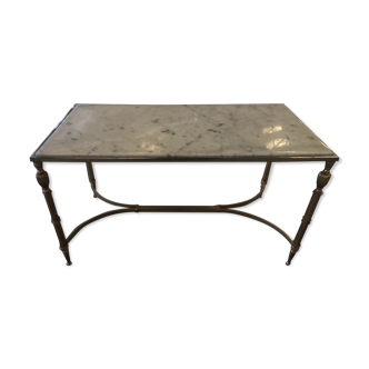 Brass and marble coffee table