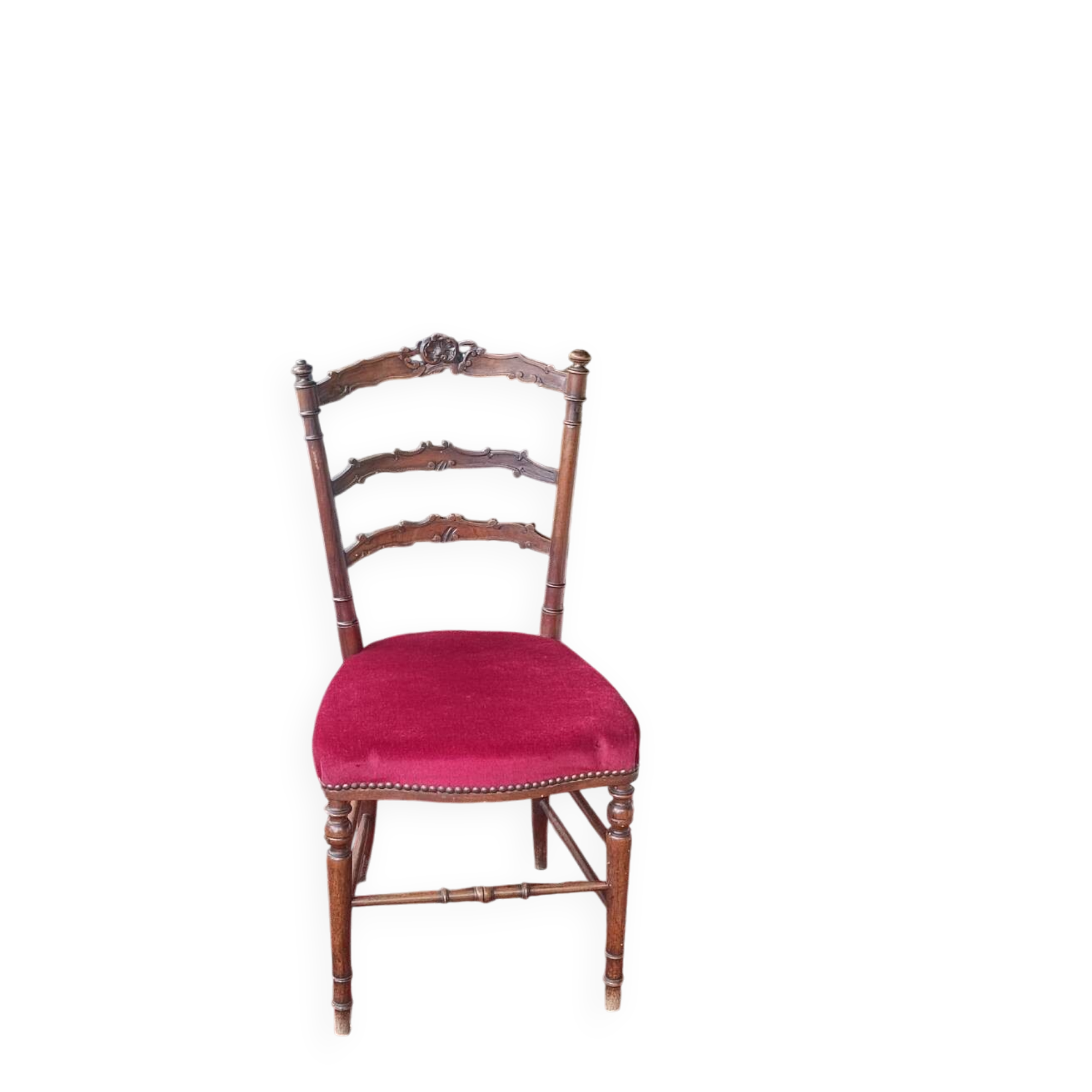 Rare chaise de chambre Napoléon III (1870/80), de style anglais