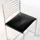Set of 4 chrome and leather chairs by Cidue, Italy 1970's