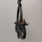 Vintage gothic medieval wrought iron chandelier