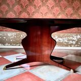 1950 Italian Midcentury Modern Mahogany and Rosewood Dining set, attributed to Osvaldo Borsani