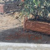 Oil painting on canvas 'Parisian street' CH Chanoy 1953 School of Paris