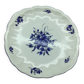 Large blue fire plate 28 cm, Lunéville tradition