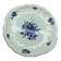 Large blue fire plate 28 cm, Lunéville tradition