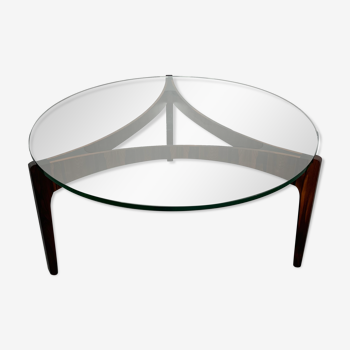 Rosewood coffee table by Sven Ellekaer for Christian Linneberg Mobelfabrik, 1960s