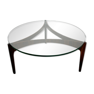 Rosewood coffee table by Sven Ellekaer for Christian Linneberg Mobelfabrik, 1960s