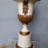 Medicis lamp carved polychrome wood ep 1940