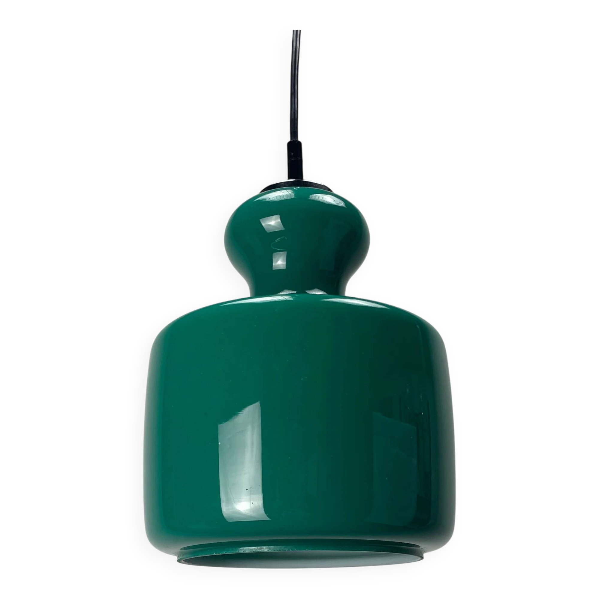 Rare green galaxy glass suspension light by Peill and Putzler 1960