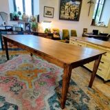 Large solid oak farmhouse table with two drawers 260 cm x 100 cm