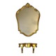Vintage Ornate Gold Resin Wall-Mounted Mirror & Matching Console Table 5055