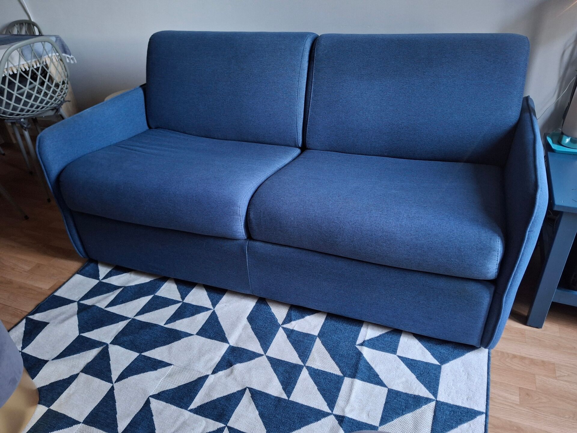 Sofa bed / convertible habitat – sleeping area 140cm – blue