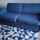 Sofa bed / convertible habitat – sleeping area 140cm – blue
