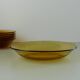 Set of 6 Vereco orange smoked glass plates
