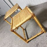Mid-Century Rattan Nesting Tables