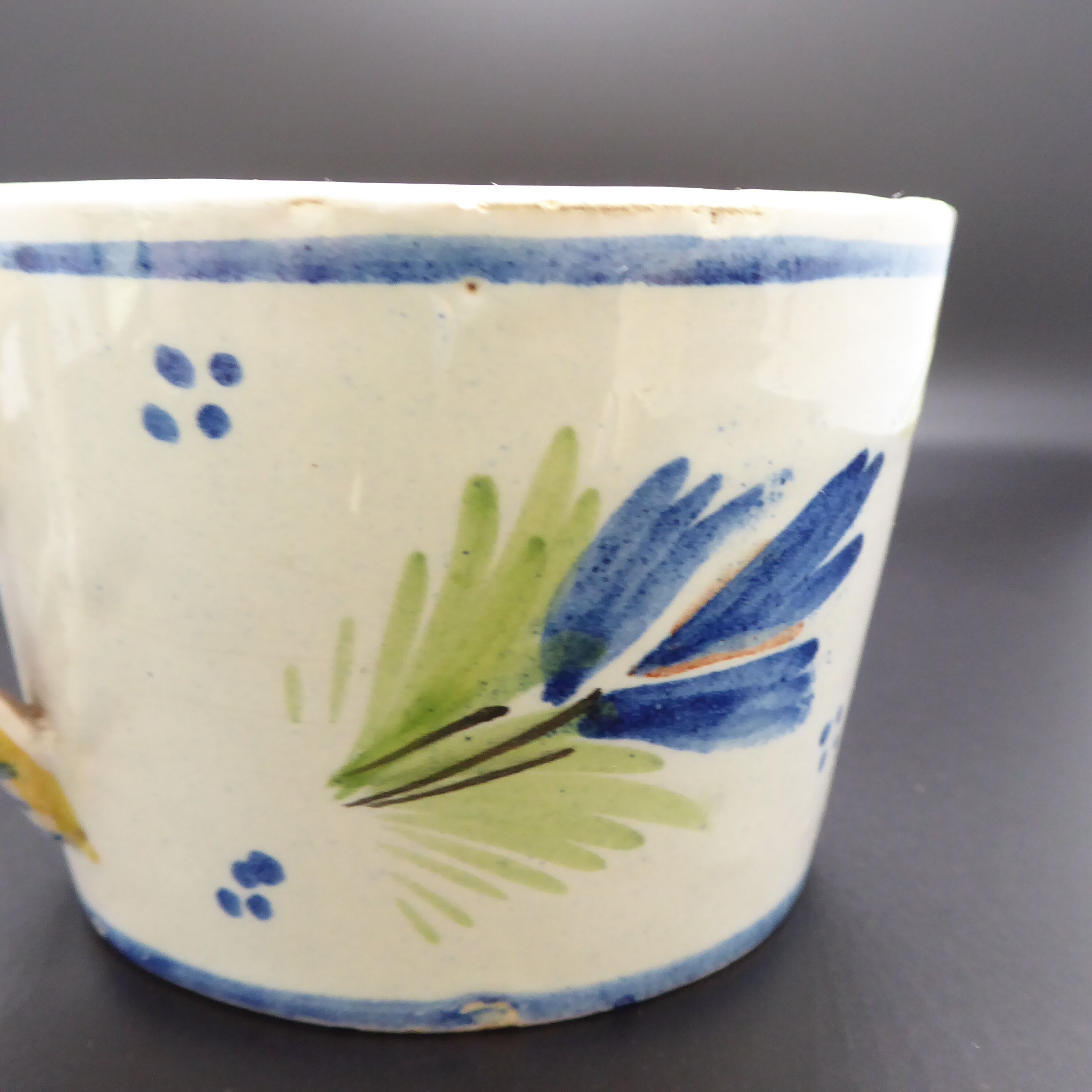 Quimper earthenware cup