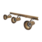 Wall light 3 70s brass spots